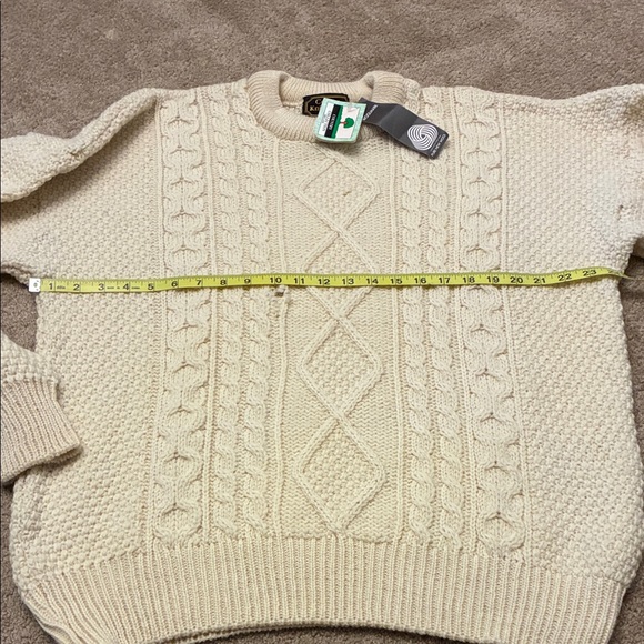 Cozy Cream Cable Knit Sweater Callan Knitwear Ireland NWT size XL - Picture 4 of 7